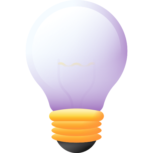 Bombilla 3D para nuevas ideas después de la visita